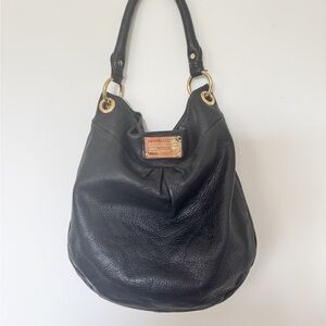 Marc by Marc Jacobs Black Leather Hobo Slouchy Boho Shoulder Bag Gold Hardware